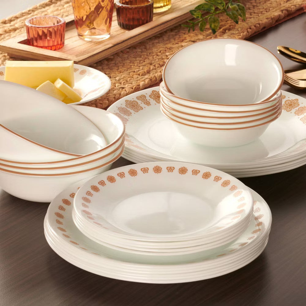 Corelle 16pc Butterfly Gold Dinnerware Set